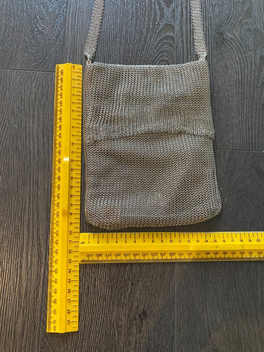 Vintage 60s Designer Purse, Leo Narducci for WHITING & DAVIS Metal Mesh, Strap - Picture 2 of 16